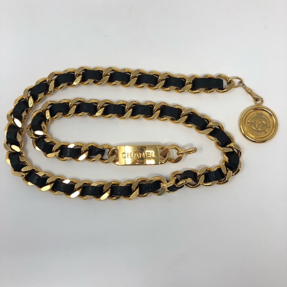 SOLD :)Chanel Chain Belt Necklace Bracelet Leather - Picture 8 of 8